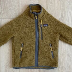 Patagonia Kids Retro Pile Fleece Jacket Mulch Brown Youth Boy or Girl - XS (5-6)